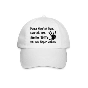 Tante um den Finger wickeln - Baseballkappe - Weiß/Weiß - Vorne