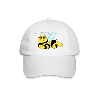 Bienenfrau - Baseballkappe - Weiß/Weiß - Vorne