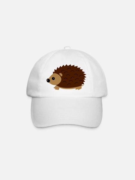 Igel - Baseballkappe - Weiß/Weiß