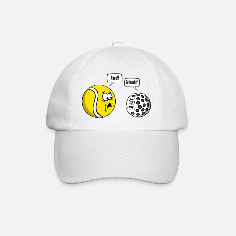 Tennis vs Golf - Baseballkappe - Weiß/Weiß