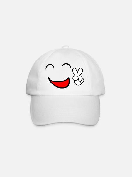 comic-smile - Baseballkappe - Weiß/Weiß