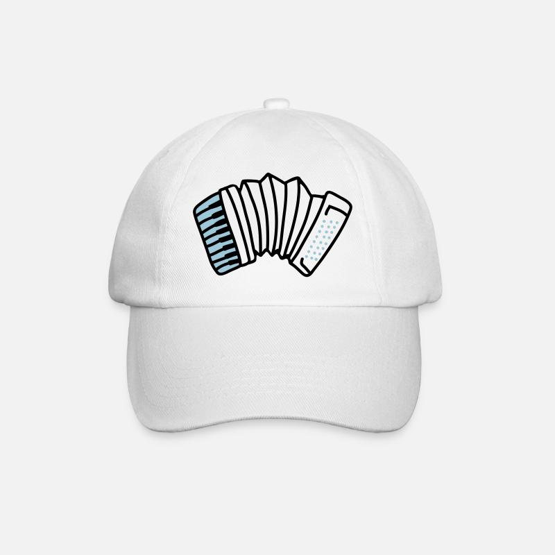 Akkordeon - Baseballkappe - Weiß/Weiß