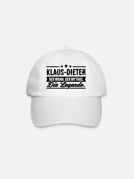 Mann Mythos Legende Klaus-Dieter - Baseballkappe - Weiß/Weiß