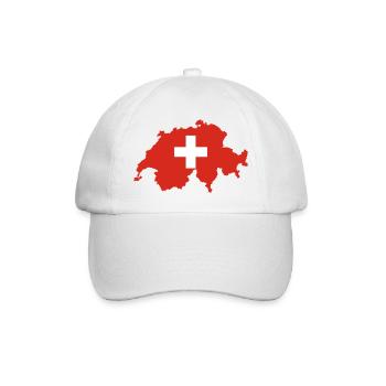 Schweiz - Baseballkappe - Weiß/Weiß - Vorne