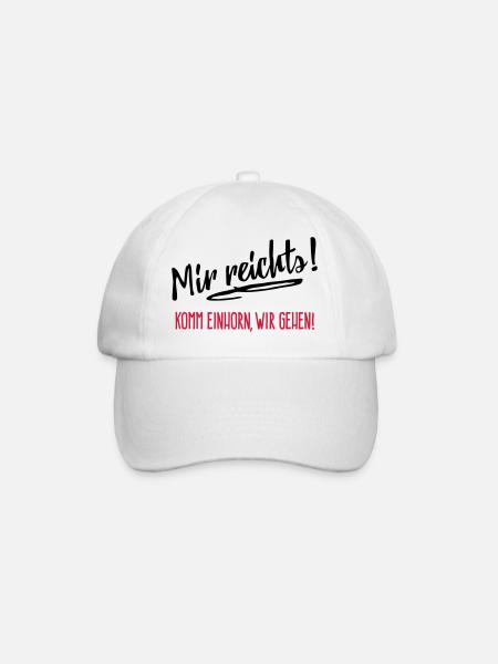 Mir reichts - komm Einhorn, wir gehen - 2C - Baseballkappe - Weiß/Weiß