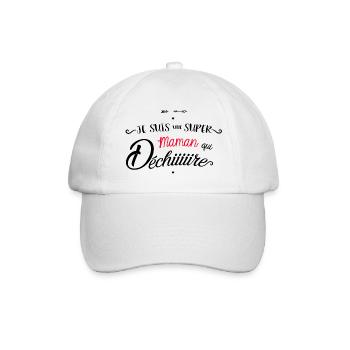 Je suis une super maman qui dechire - Casquette classique - blanc/blanc - Devant
