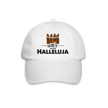 4Würste für ein Halleluja - Baseballkappe - Weiß/Weiß - Vorne