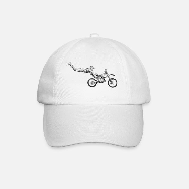 motocross freestyle - Baseballkappe - Weiß/Weiß