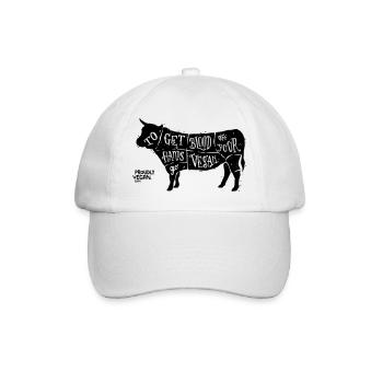 Go Vegan - Baseball Cap - white/white - Front