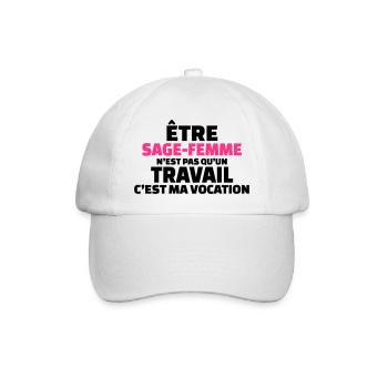 être sage-femme n'est pas qu'un travail - Casquette classique - blanc/blanc - Devant