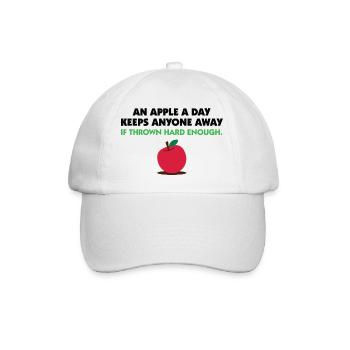 An apple a day keeps everyone away! - Baseball Cap - white/white - Front