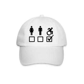 L’utilisateur d’un fauteuil roulant convient # - Casquette classique - blanc/blanc - Devant