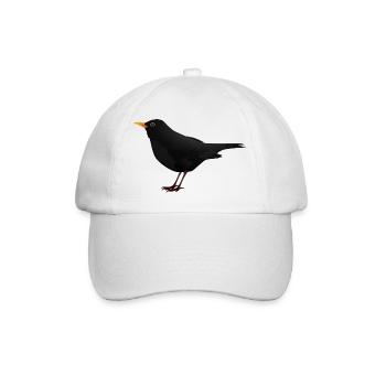 Blackbird Thrush Star Bird Gift Idea - Baseball Cap - white/white - Front