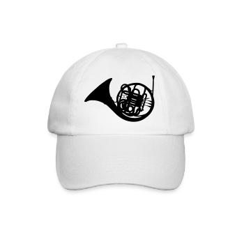 Horn Musikinstrument - Baseballkappe - Weiß/Weiß - Vorne