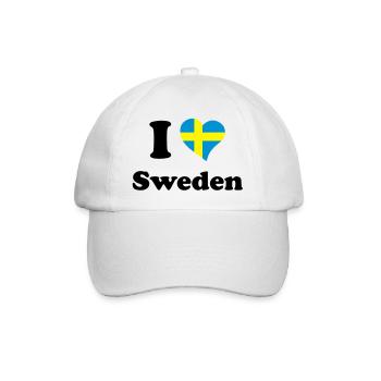 I love Sweden - Baseball Cap - white/white - Front