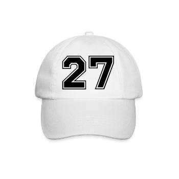 27 - Baseballkappe - Weiß/Weiß - Vorne