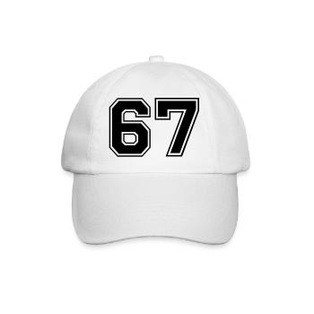 67 - Baseball Cap - white/white - Front