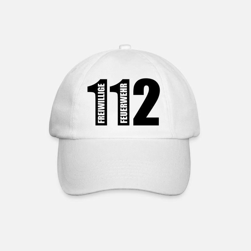 Freiwillige Feuerwehr in 112 - Baseballkappe - Weiß/Weiß