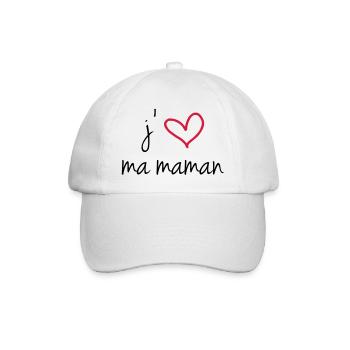 i love my mommy - Baseballkappe - Weiß/Weiß - Vorne