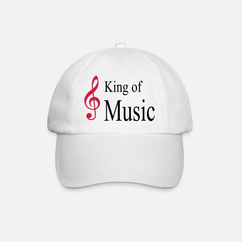 musik - Baseballkappe - Weiß/Weiß