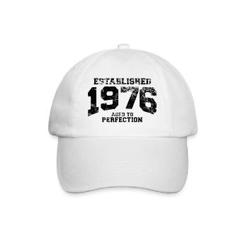 established 1976 - aged to perfection - Baseballkappe - Weiß/Weiß - Vorne