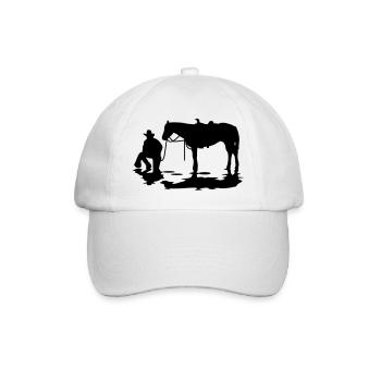Cowboy  - Baseballkappe - Weiß/Weiß - Vorne
