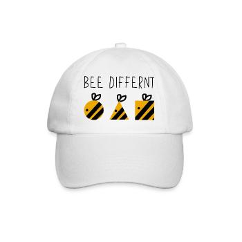 Bee different Bienen Imker Lustig Witzig Biene - Baseballkappe - Weiß/Weiß - Vorne
