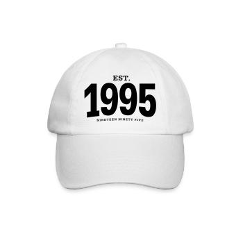 EST. 1995 Nineteen Ninety Five - Baseball Cap - white/white - Front