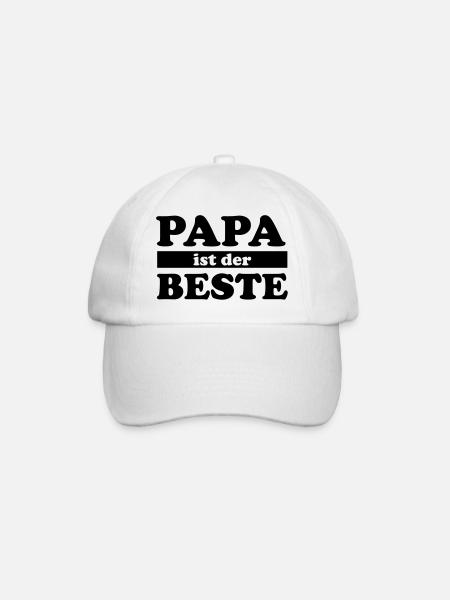 Papa is the best - Baseball Cap - white/white