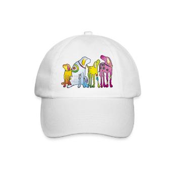 Dogs Pack Pinscher best friends loyal pet - Baseball Cap - white/white - Front
