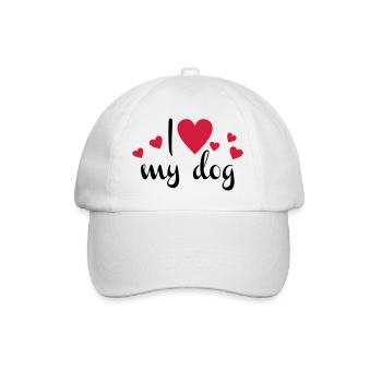 dog - Baseball Cap - white/white - Front
