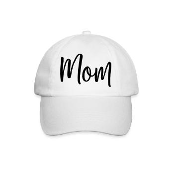 Mom family parents love typography gift - Baseball Cap - white/white - Front