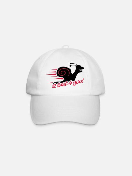 2 Fast 4 You Snail - Baseballkappe - Weiß/Weiß