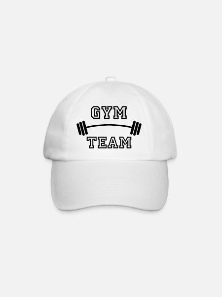 gym team - Baseballkappe - Weiß/Weiß