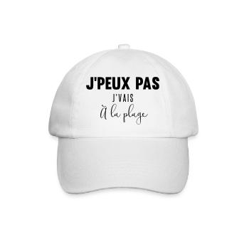 J'peux pas j'vais à la plage - Casquette classique - blanc/blanc - Devant