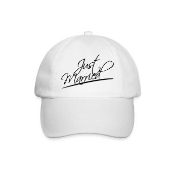 Just Married Logo Design - Baseball Cap - white/white - Front