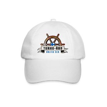 Turku Finland - Marine textiles and gifts. - Baseball Cap - white/white - Front