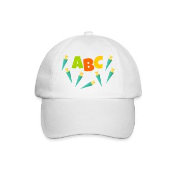 ABC with school bags as a gift for school enrolment - Baseball Cap - white/white - Front
