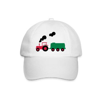traktor trecker landwirtschaft - Baseballkappe - Weiß/Weiß - Vorne