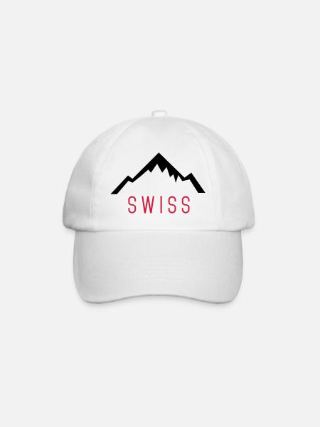 Swiss Alps - Baseballkappe - Weiß/Weiß