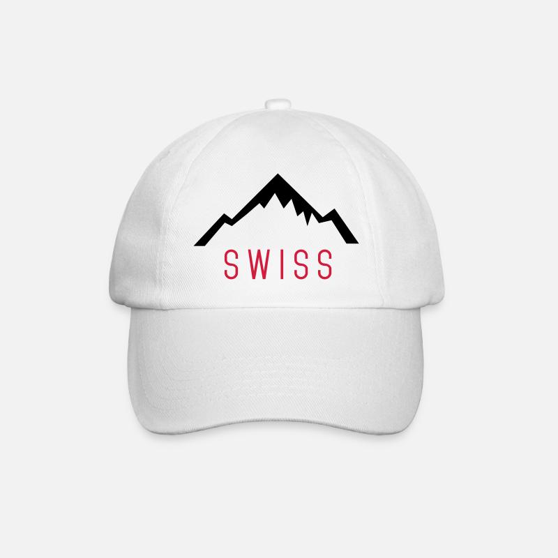 Swiss Alps - Baseballkappe - Weiß/Weiß
