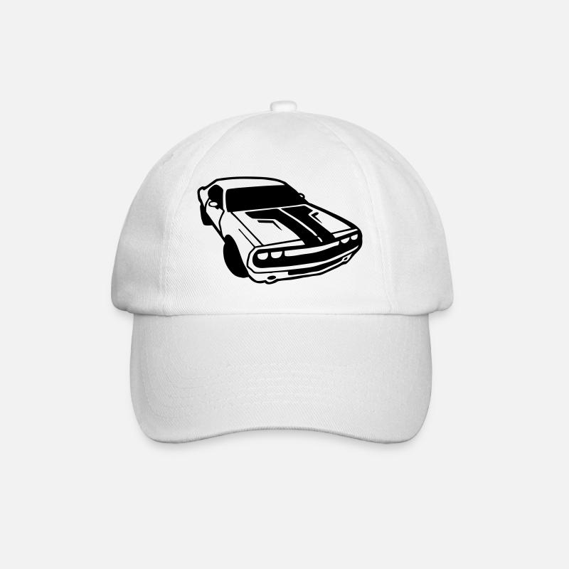 voiture de course automobile véhicule auto vintage - Casquette classique - blanc/blanc