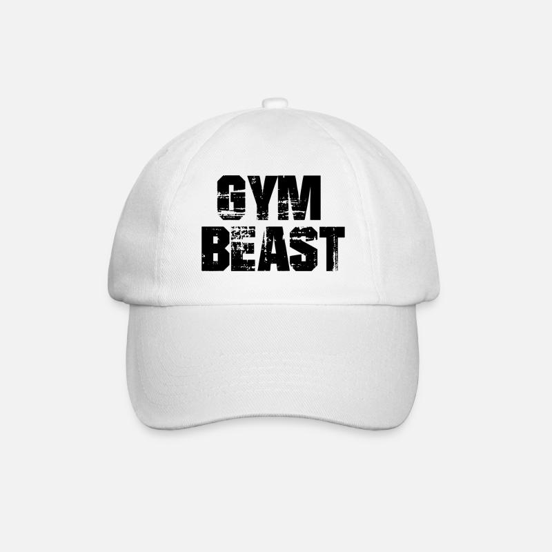 GYM BEAST TEE - Baseballkappe - Weiß/Weiß