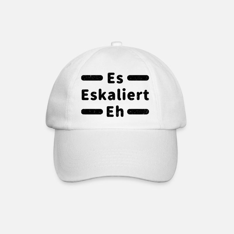 Es Eskaliert Eh lustiger Spuch - Baseballkappe - Weiß/Weiß