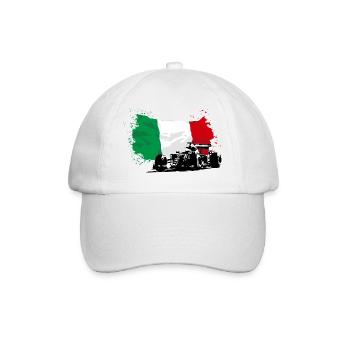 Formula One - Italy Flag - Baseballkappe - Weiß/Weiß - Vorne