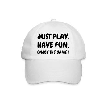 Quote - Sport - Training - Racket - Fun - Play - Baseball Cap - white/white - Front