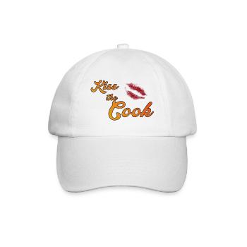 Kiss the cook - Baseball Cap - white/white - Front
