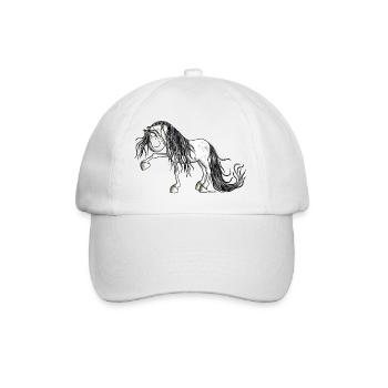 Lustiger Andalusier - Baseballkappe - Weiß/Weiß - Vorne