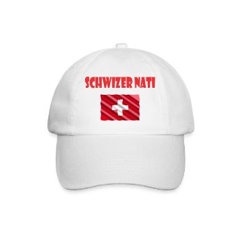 Fanartikel Schweiz Nationalmanschaft - Baseballkappe - Weiß/Weiß - Vorne