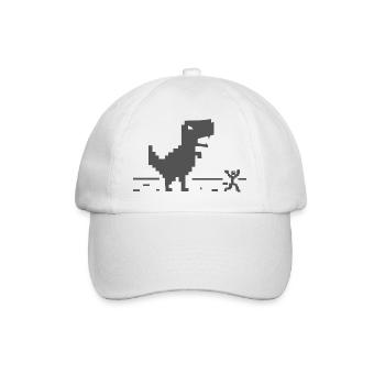 interdyne. Joli t-shirt. dinosaure. Internet - Casquette classique - blanc/blanc - Devant